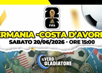 PRONOSTICO DI GERMANIA-COSTA D’AVORIO (20/06/2026) ORE 22.00