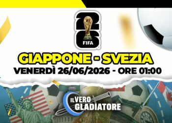 Pronostico e quote della partita Giappone -Svezia del 26/06/2026