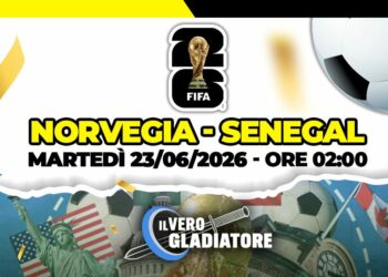 Pronostico e quote della partita Norvegia -Senegal del 23/06/2026