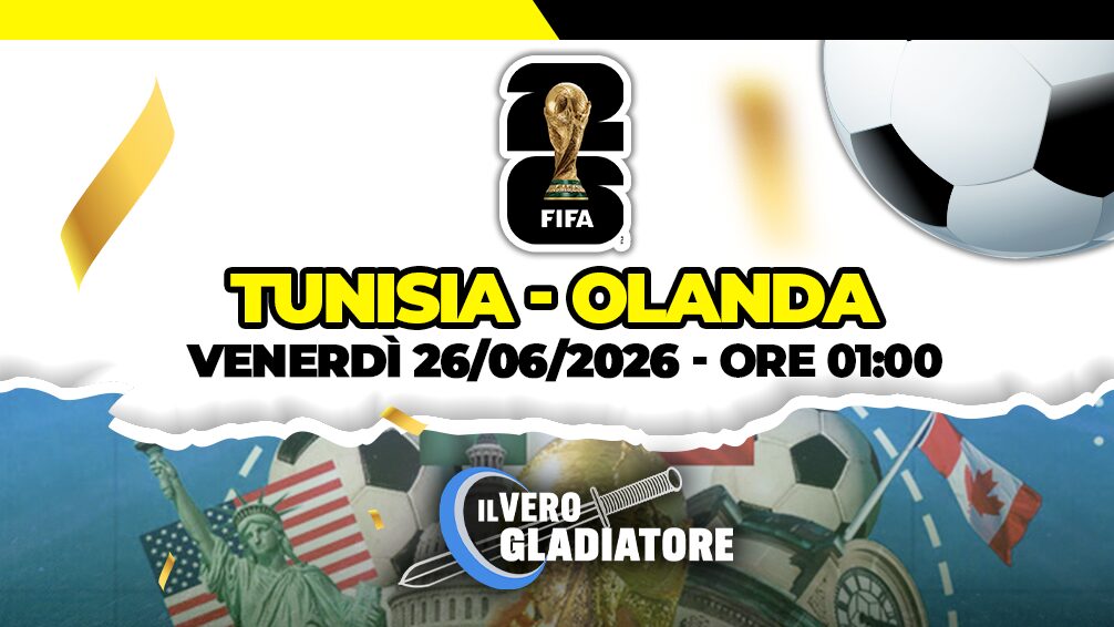 Pronostico e quote della partita Tunisia Olanda del 26/06/2026