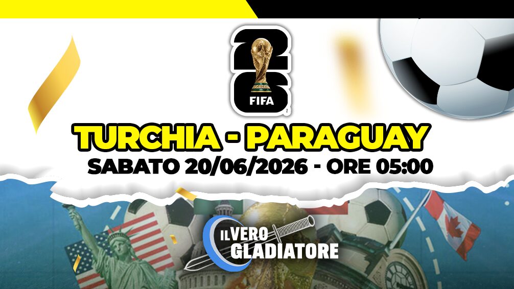 Turchia - Paraguay del 20/06/2026: pronostico e quote Pronostico e quote della partita Turchia - Paraguay del 20/06/2026