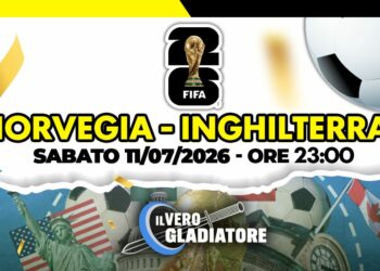 Pronostico e quote della partita Norvegia -Inghilterra del 11/07/2026